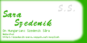 sara szedenik business card